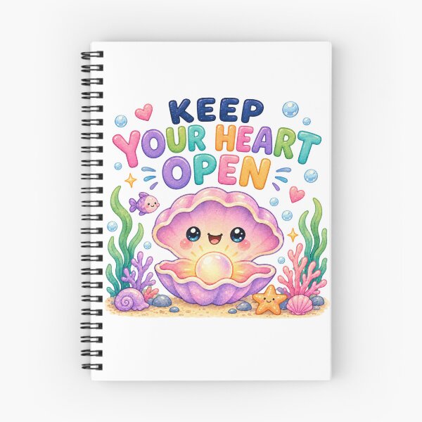 Item preview, Keep Your Heart Open – Cute Kawaii Pearl & Ocean Inspirational Design designed and sold by 1234saad.