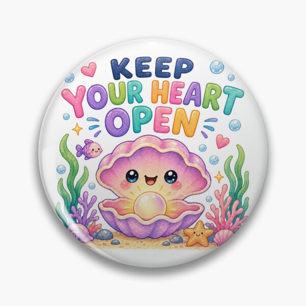 Item preview, Keep Your Heart Open – Cute Kawaii Pearl & Ocean Inspirational Design designed and sold by 1234saad.