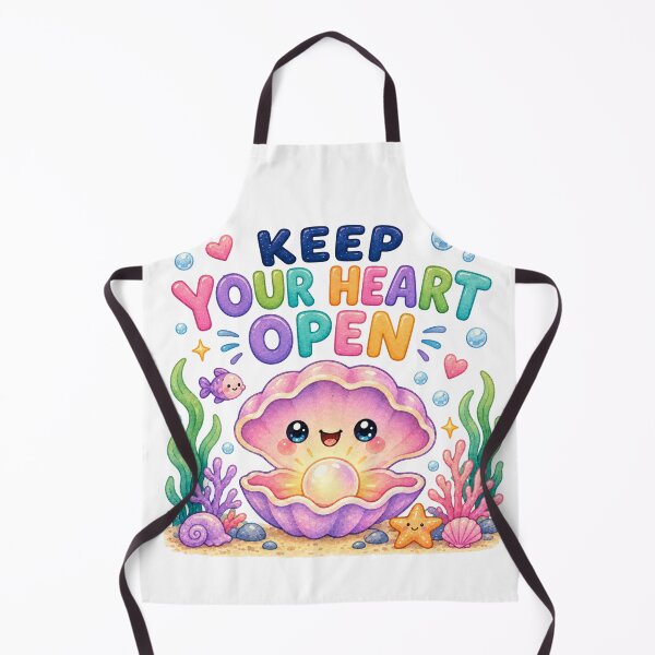 Item preview, Keep Your Heart Open – Cute Kawaii Pearl & Ocean Inspirational Design designed and sold by 1234saad.