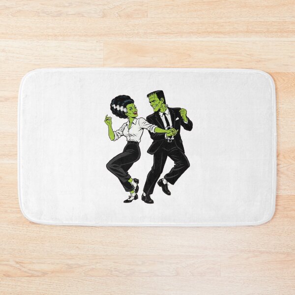 Item preview, Vintage Halloween Frankenstein Monster Mash Dance Couple – Retro Gothic Horror Art designed and sold by WolfmanProphecy.