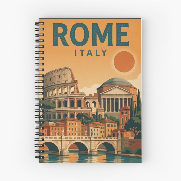 Item preview, Rome Italy Original Custom Vintage Poster Wall Art Design Pillow Gift designed and sold by Cool Robot Bro..