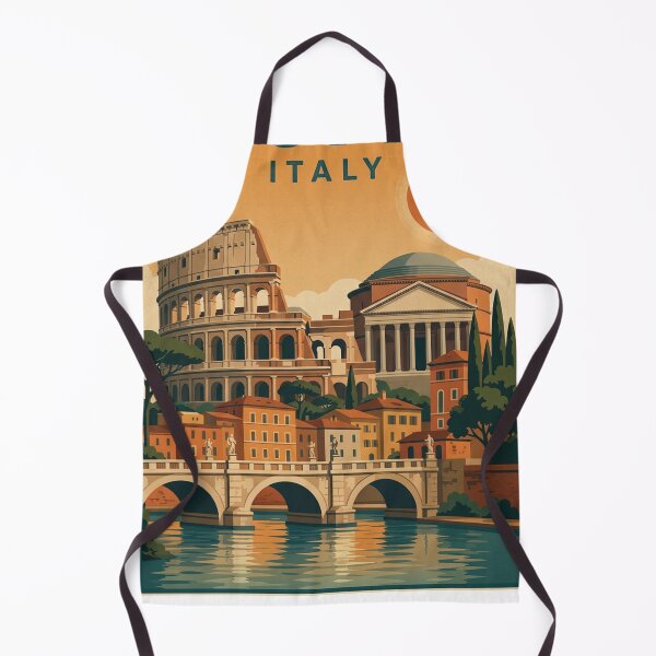 Item preview, Rome Italy Original Custom Vintage Poster Wall Art Design Pillow Gift designed and sold by Cool Robot Bro..