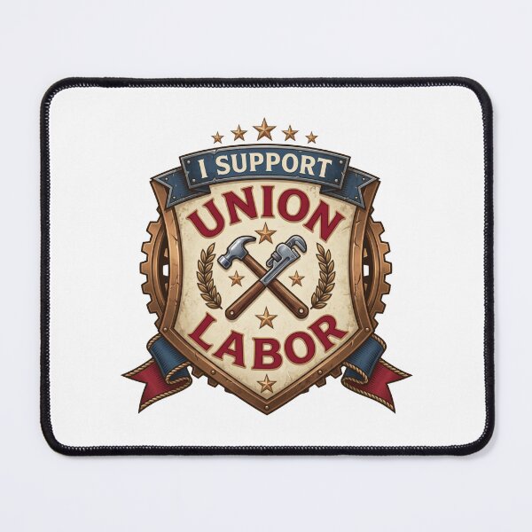 Item preview, Union Labor Badge Shirt - Vintage Tradesman Support Tee designed and sold by relso.