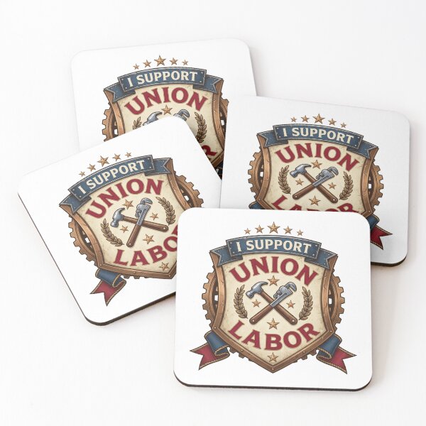 Item preview, Union Labor Badge Shirt - Vintage Tradesman Support Tee designed and sold by relso.