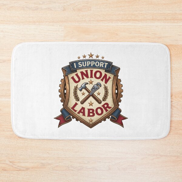Item preview, Union Labor Badge Shirt - Vintage Tradesman Support Tee designed and sold by relso.