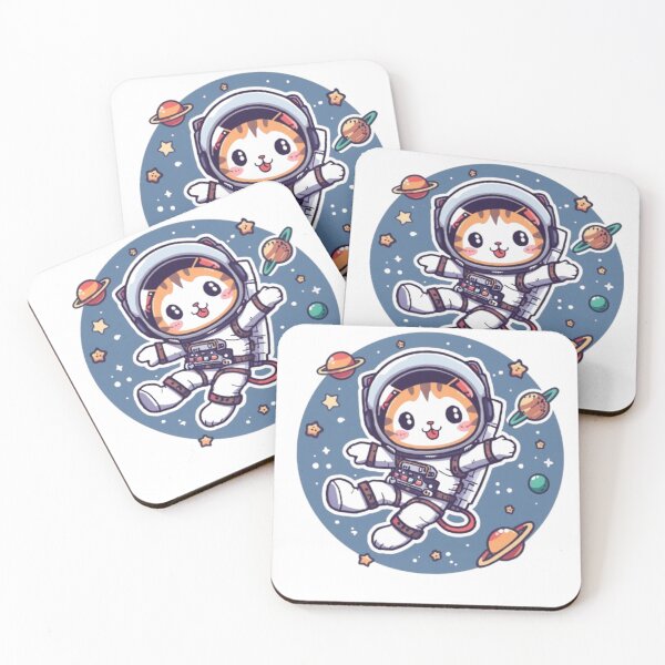 Item preview, Cute Space Cat Astronaut – Adorable Cosmic Cat designed and sold by PrintWavePro.