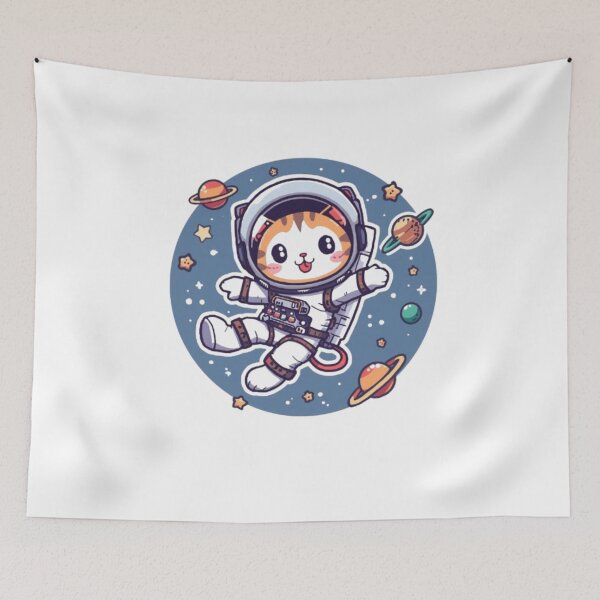 Item preview, Cute Space Cat Astronaut – Adorable Cosmic Cat designed and sold by PrintWavePro.