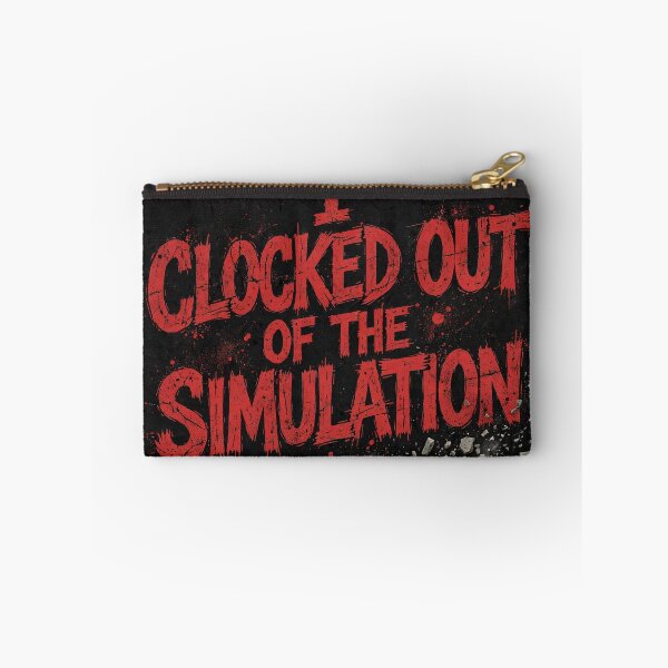 Item preview, I CLOCKED OUT OF THE SIMULATION - Anti Work Barcode Debris | Bizarre Prints designed and sold by BIZARRE PRINTS.