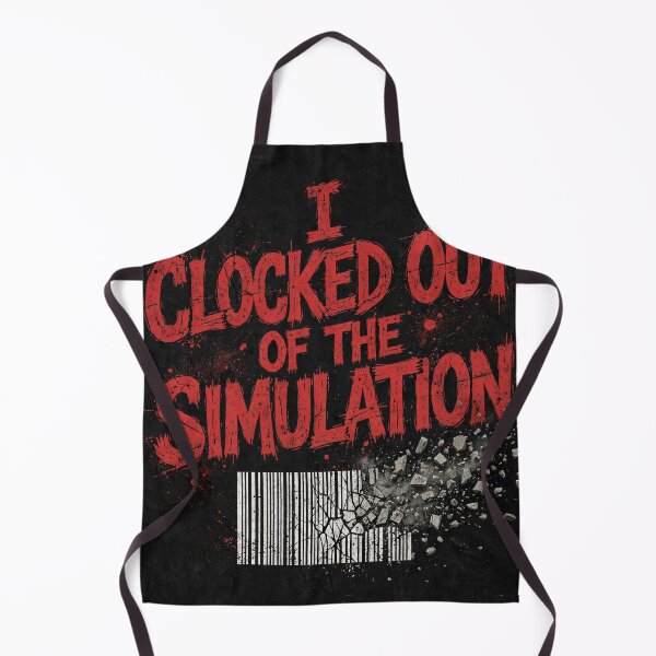 Item preview, I CLOCKED OUT OF THE SIMULATION - Anti Work Barcode Debris | Bizarre Prints designed and sold by BIZARRE PRINTS.