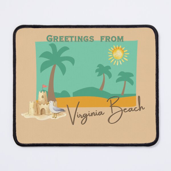 Item preview, Greetings from Virginia Beach Postcard Design | Retro Summer Beach Vacation Art designed and sold by DonnaRaine.