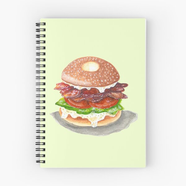 Item preview, Bagel Sandwich Bacon – Watercolor Food Art designed and sold by Lyannaadesign.