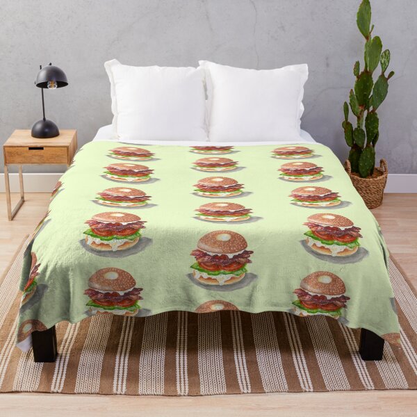 Item preview, Bagel Sandwich Bacon – Watercolor Food Art designed and sold by Lyannaadesign.