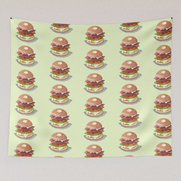 Item preview, Bagel Sandwich Bacon – Watercolor Food Art designed and sold by Lyannaadesign.