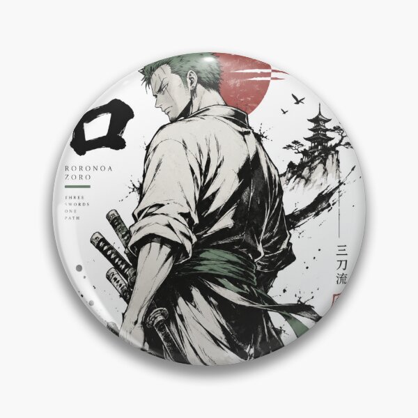 Item preview, Roronoa zoro one-piece stylish japanese retro art line art  designed and sold by Dlvznbm.
