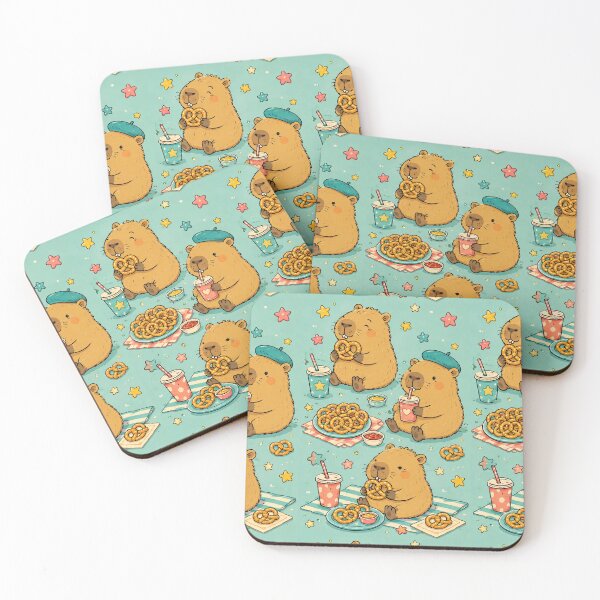 Item preview, Capybara Pretzel Snack Pattern designed and sold by Soft Berry Studio.