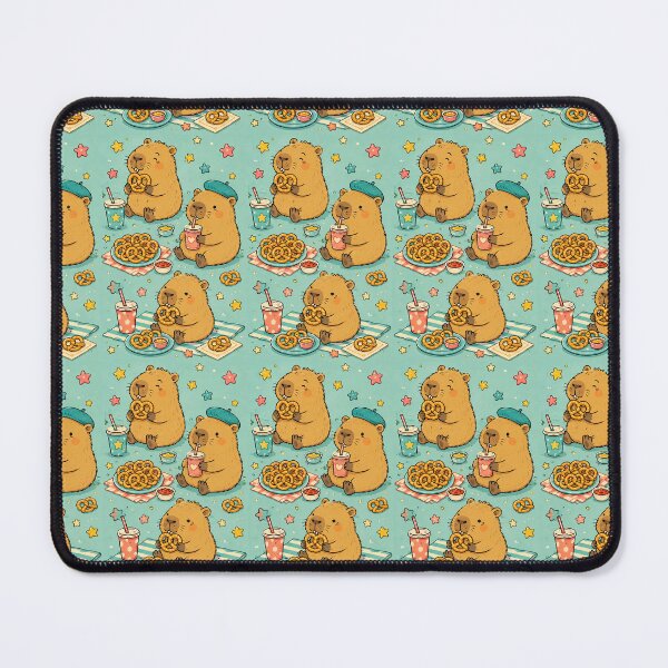 Item preview, Capybara Pretzel Snack Pattern designed and sold by Soft Berry Studio.