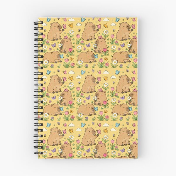 Item preview, Capybara Butterfly Garden Pattern designed and sold by Soft Berry Studio.