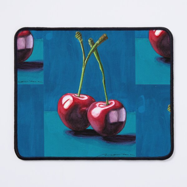 Item preview, Red Cherries Still Life: Watercolour and Gouache Study designed and sold by ArithraStudio.