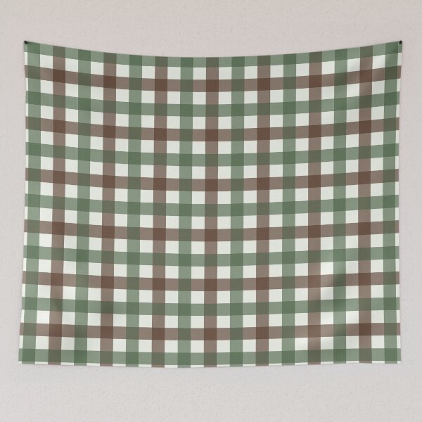 Item preview, Brown and green grandma plaid skirt pattern designed and sold by rovan-hamdy.