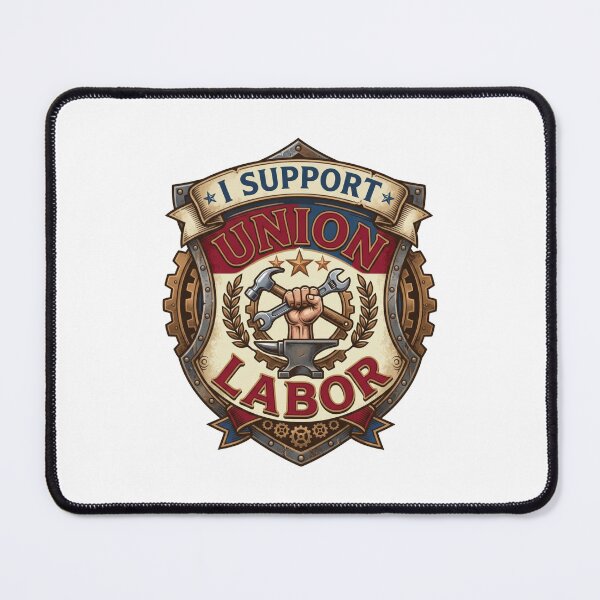 Item preview, Union Labor Gift Shirt - I Support Union Vintage Badge Tee designed and sold by relso.