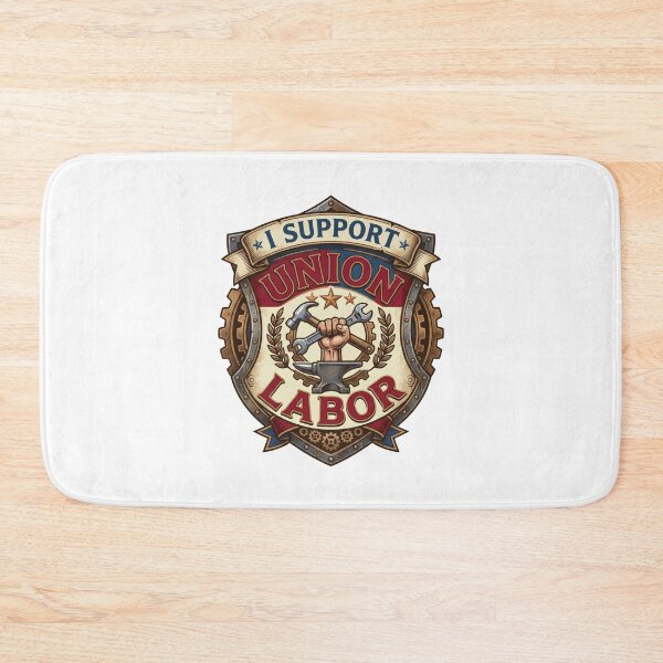 Item preview, Union Labor Gift Shirt - I Support Union Vintage Badge Tee designed and sold by relso.