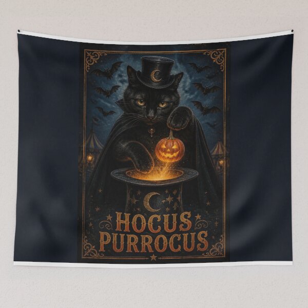 Item preview, Hocus Purrocus Black Cat Magician Halloween designed and sold by Infinityspark.