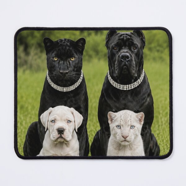 Item preview, Panther Cane Corso with albino little ones designed and sold by MackandTeez.
