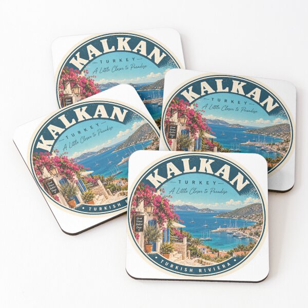 Item preview, Kalkan Turkey Vintage Travel Badge – Turkish Riviera Retro Souvenir designed and sold by DreamPaw Studio.