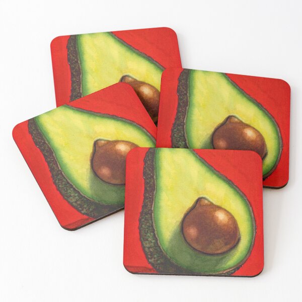 Item preview, Avocado Half Still Life: Watercolour and Gouache Study designed and sold by ArithraStudio.