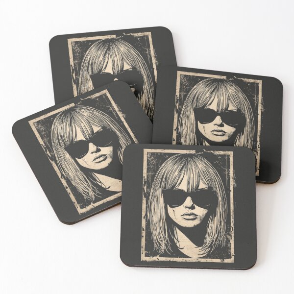 Item preview, Indie Sleaze Grunge Girl Sunglasses Vintage Art designed and sold by ERODED SELF.