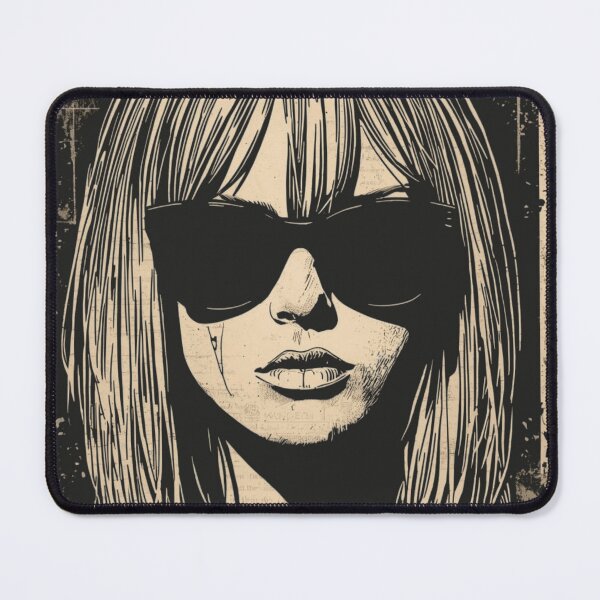 Item preview, Indie Sleaze Grunge Girl Sunglasses Vintage Art designed and sold by ERODED SELF.