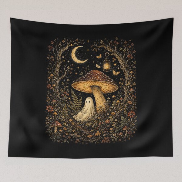 Item preview, Ghost Beneath the Giant Mushroom Forest designed and sold by SOUFIANE1991.