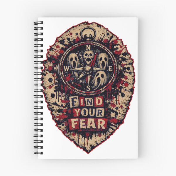 Item preview, Find Your Fear Ghostly Compass Halloween Emblem designed and sold by GabeMountainArt.