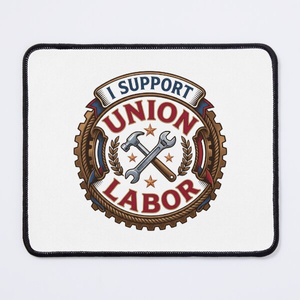 Item preview, Vintage Union Labor Shirt - Bronze Shield Support Tee designed and sold by relso.