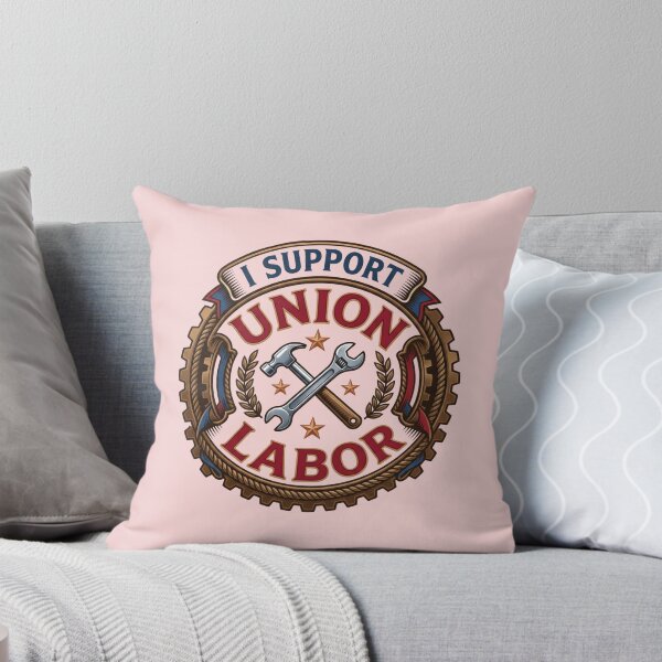 Item preview, Vintage Union Labor Shirt - Bronze Shield Support Tee designed and sold by relso.
