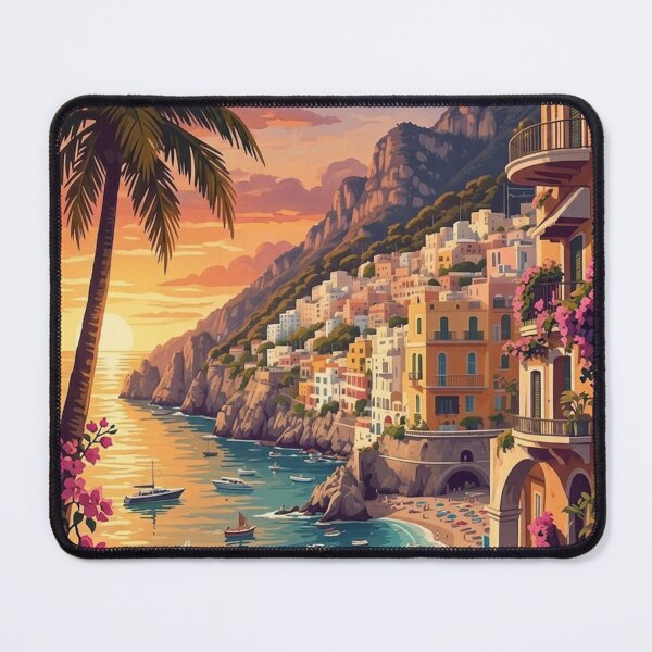 Item preview, Capri Italy Original Custom Vintage Poster Wall Art Design Pillow Gift designed and sold by Cool Robot Bro..