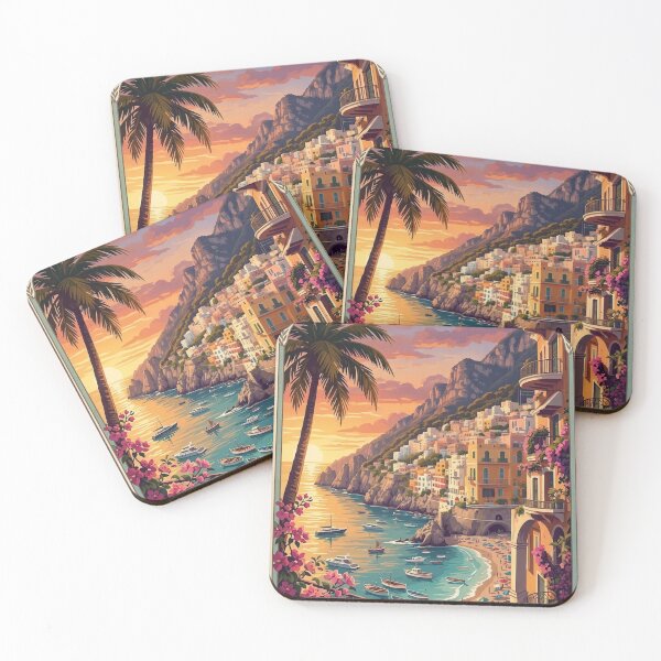 Item preview, Capri Italy Original Custom Vintage Poster Wall Art Design Pillow Gift designed and sold by Cool Robot Bro..