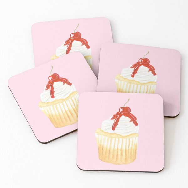 Item preview, Cherry Cupcake – Cute Watercolor Dessert Art designed and sold by Lyannaadesign.
