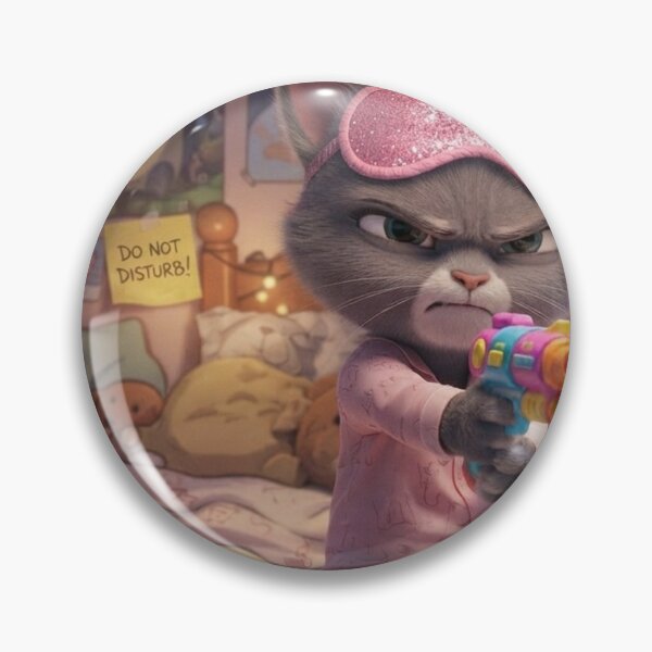 Item preview, Do Not Disturb Funny Angry Cat Cartoon Art designed and sold by AfresStudio.