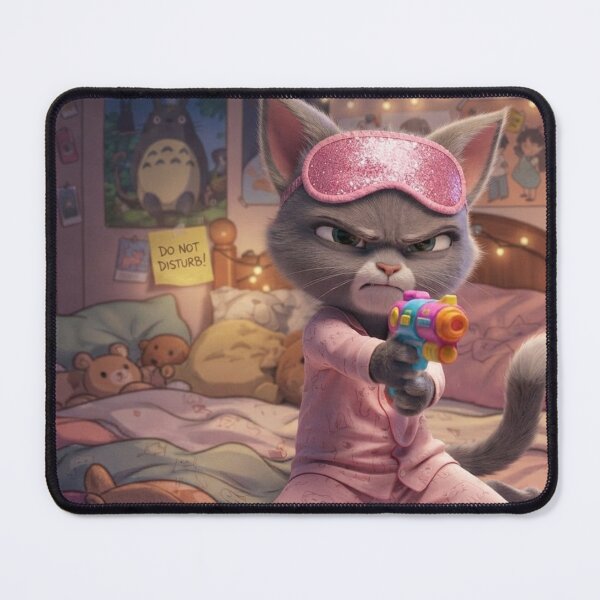 Item preview, Do Not Disturb Funny Angry Cat Cartoon Art designed and sold by AfresStudio.