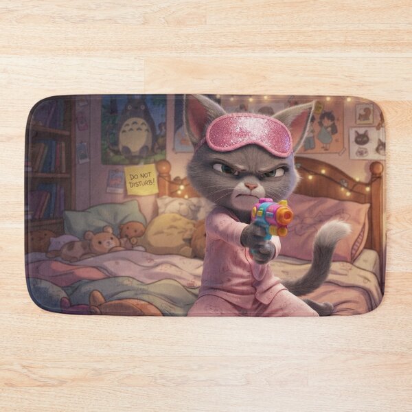 Item preview, Do Not Disturb Funny Angry Cat Cartoon Art designed and sold by AfresStudio.