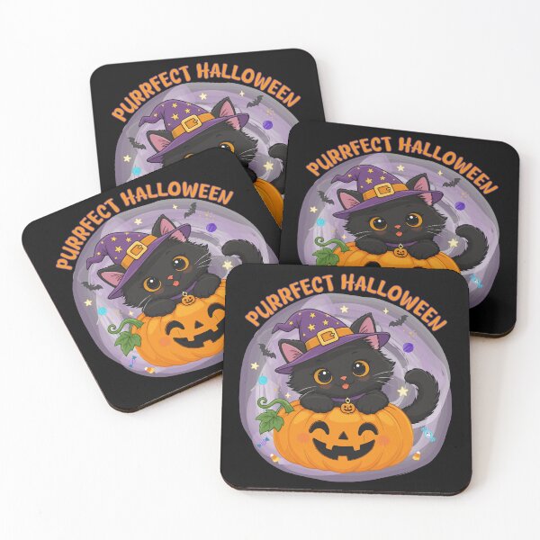 Item preview, Purrfect Halloween — Black Cat Pumpkin designed and sold by Lily's World.