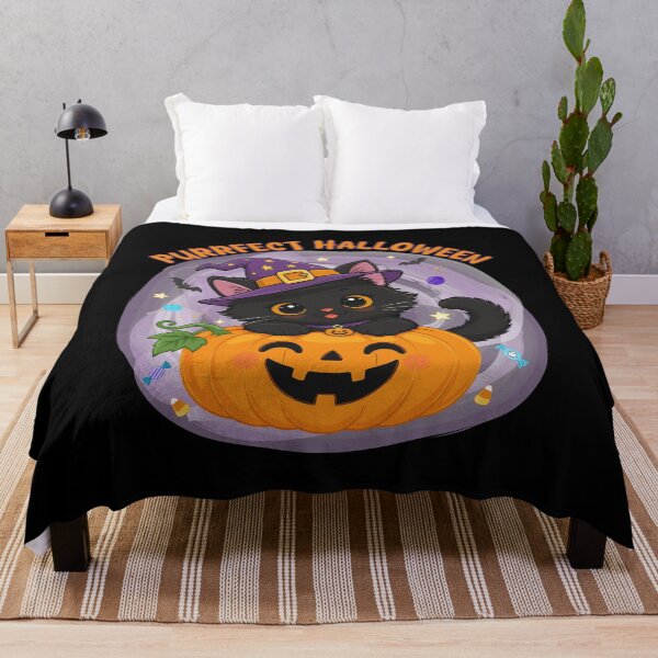 Item preview, Purrfect Halloween — Black Cat Pumpkin designed and sold by Lily's World.