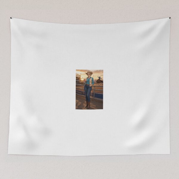 Item preview, Ilya Martin in rodeo attire at sunset designed and sold by CathryneDelamort.