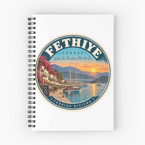 Item preview, Fethiye Turkey Vintage Travel Badge – Turkish Riviera Retro Souvenir designed and sold by DreamPaw Studio.