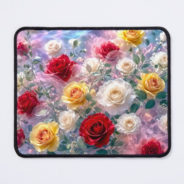 Item preview, Iridescent Silk Roses – Holographic Dream Floral Art designed and sold by fantasystyleiom.