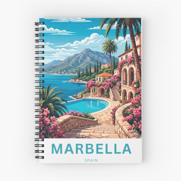Item preview, Marbella Spain Original Custom Vintage Poster Wall Art Design Pillow Gift designed and sold by Cool Robot Bro..
