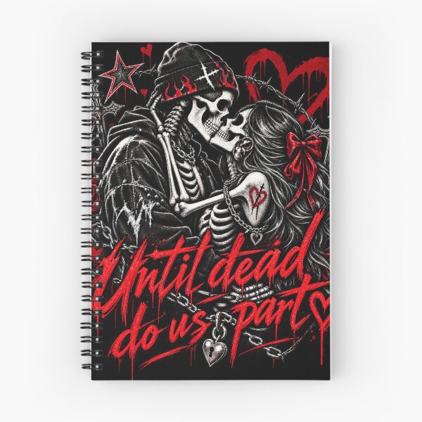 Item preview, Until Death Do Us Part - Gothic Skeleton Lovers Halloween Illustration  designed and sold by wilnickvisuals.