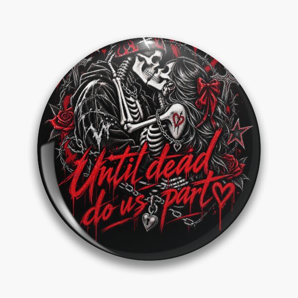 Item preview, Until Death Do Us Part - Gothic Skeleton Lovers Halloween Illustration  designed and sold by wilnickvisuals.