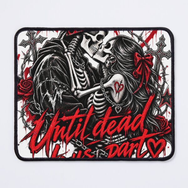 Item preview, Until Death Do Us Part - Gothic Skeleton Lovers Halloween Illustration  designed and sold by wilnickvisuals.